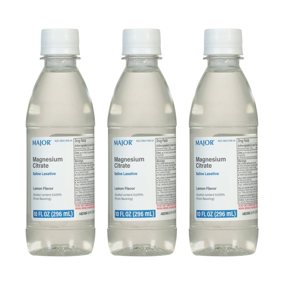 Major Magnesium Citrate laxatif citron, bouteille prête à l’emploi pour un usage occasionnel.