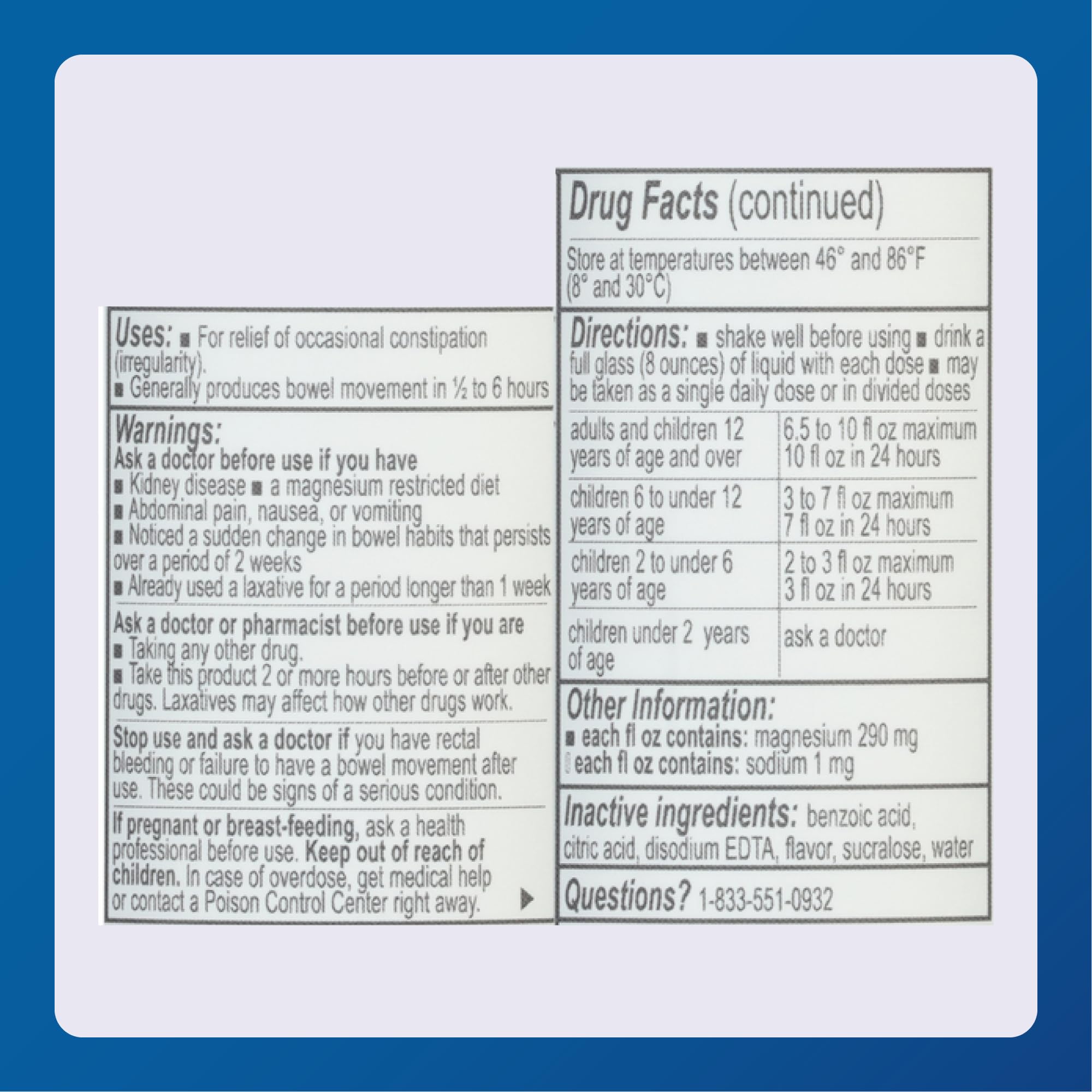 Goût citron frais de Major Magnesium Citrate, une expérience aromatisée lors de la prise.