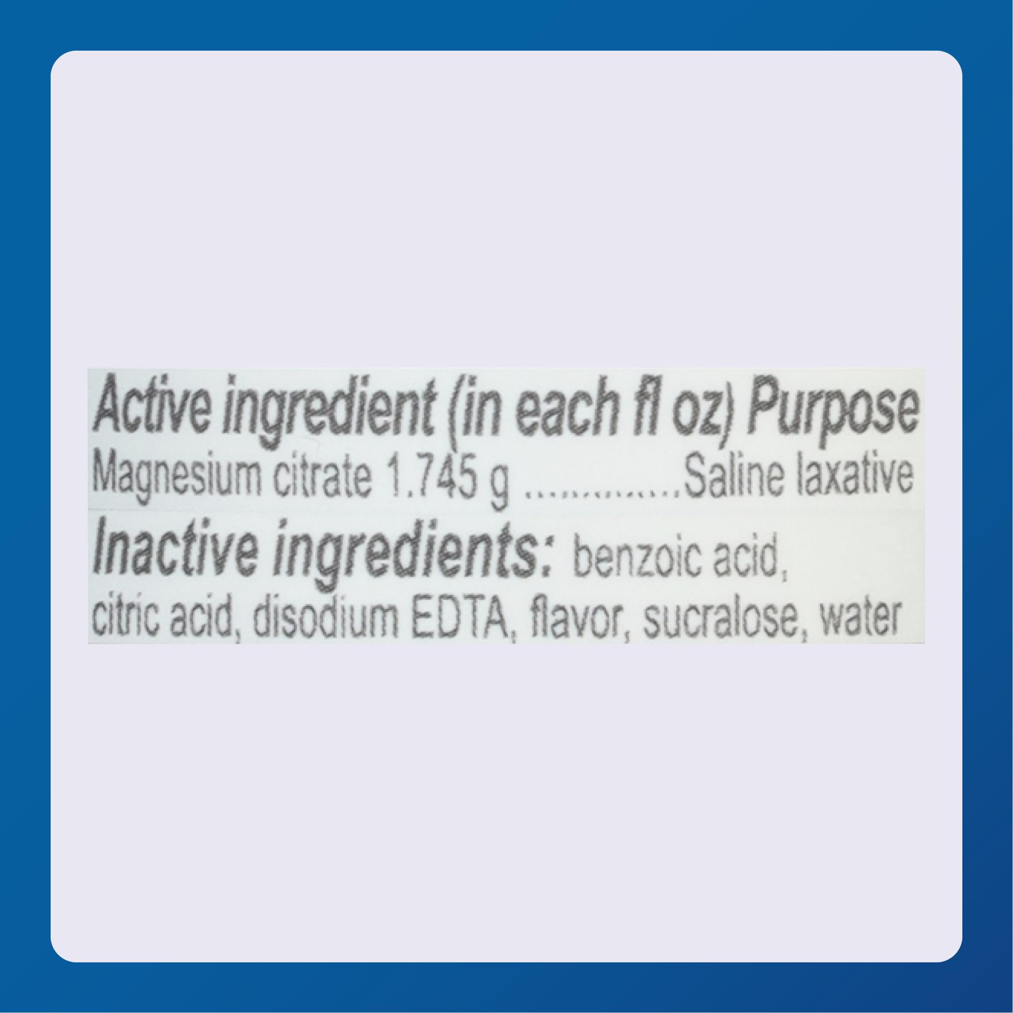 Major Magnesium Citrate laxatif citron, versez dans un verre d’eau pour démarrer rapidement.