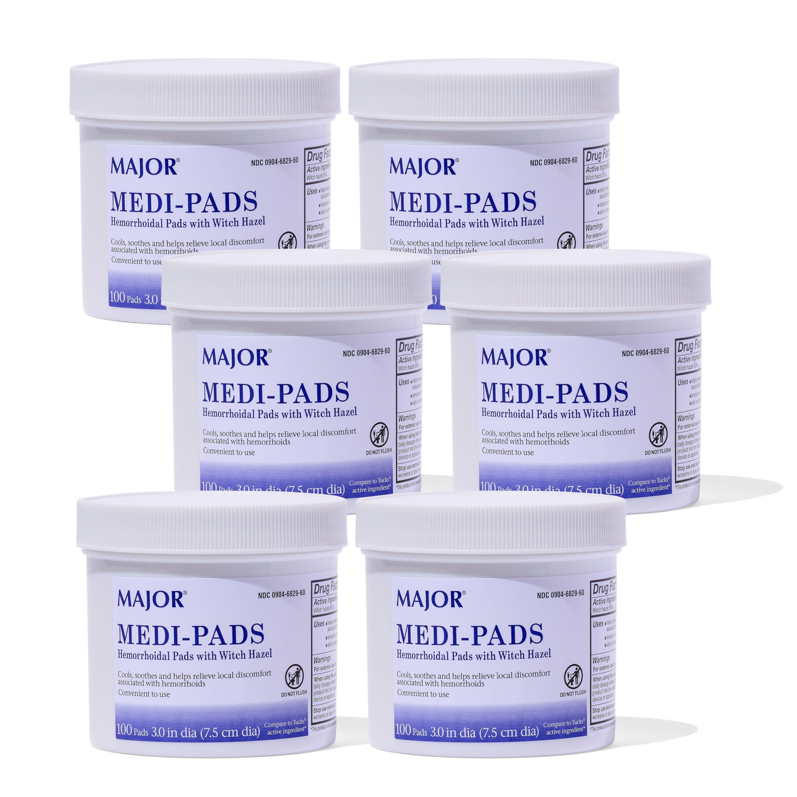 MAJOR Medi-Pads sur l'emballage, hygiène pratique au quotidien.