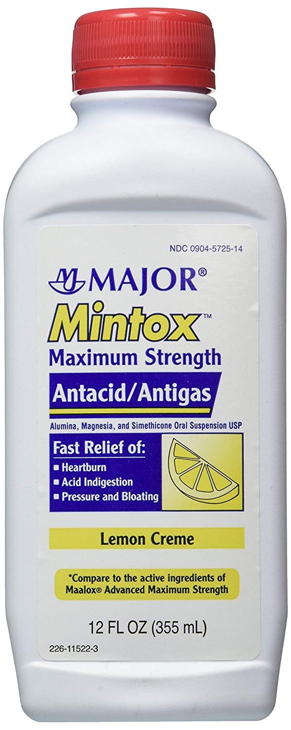 MAJOR Mintox double-action-formule: neutralise l'acide et apaise les ballonnements.