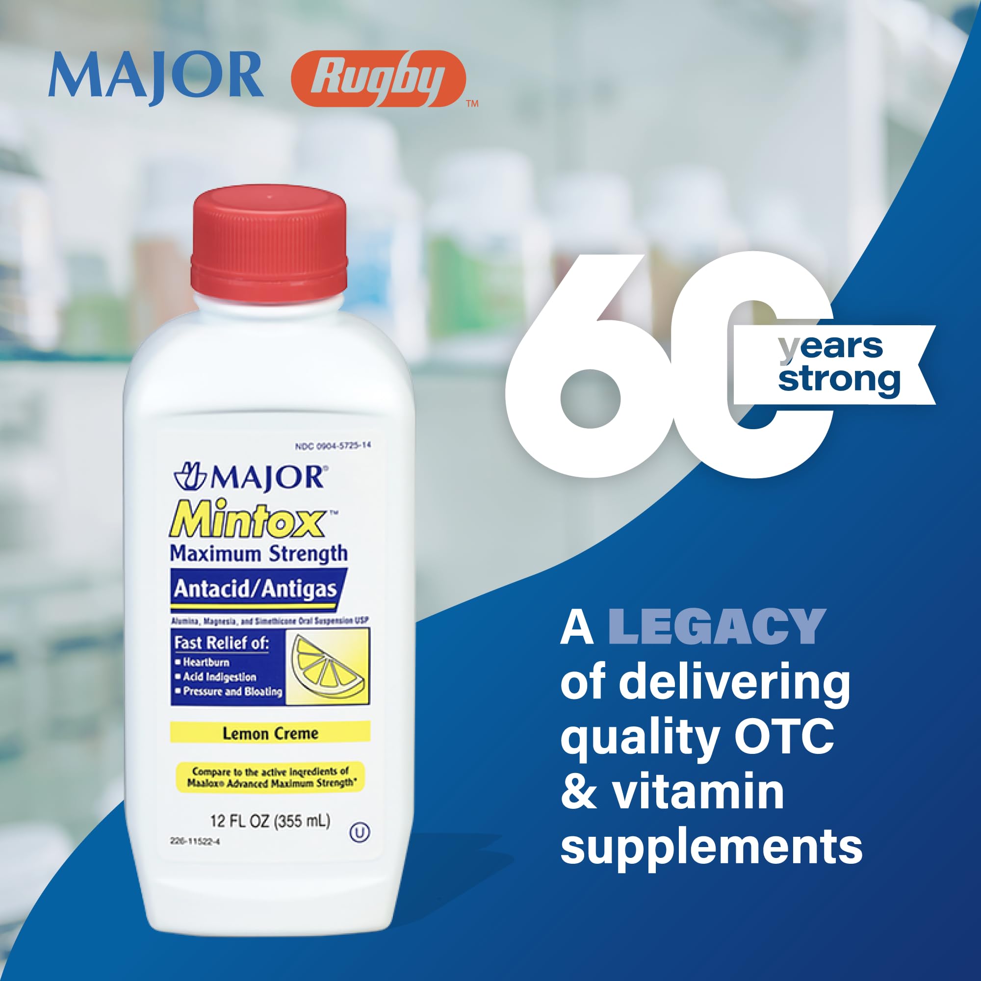 MAJOR Mintox – etiquette-label: informations claires et dosage facile.