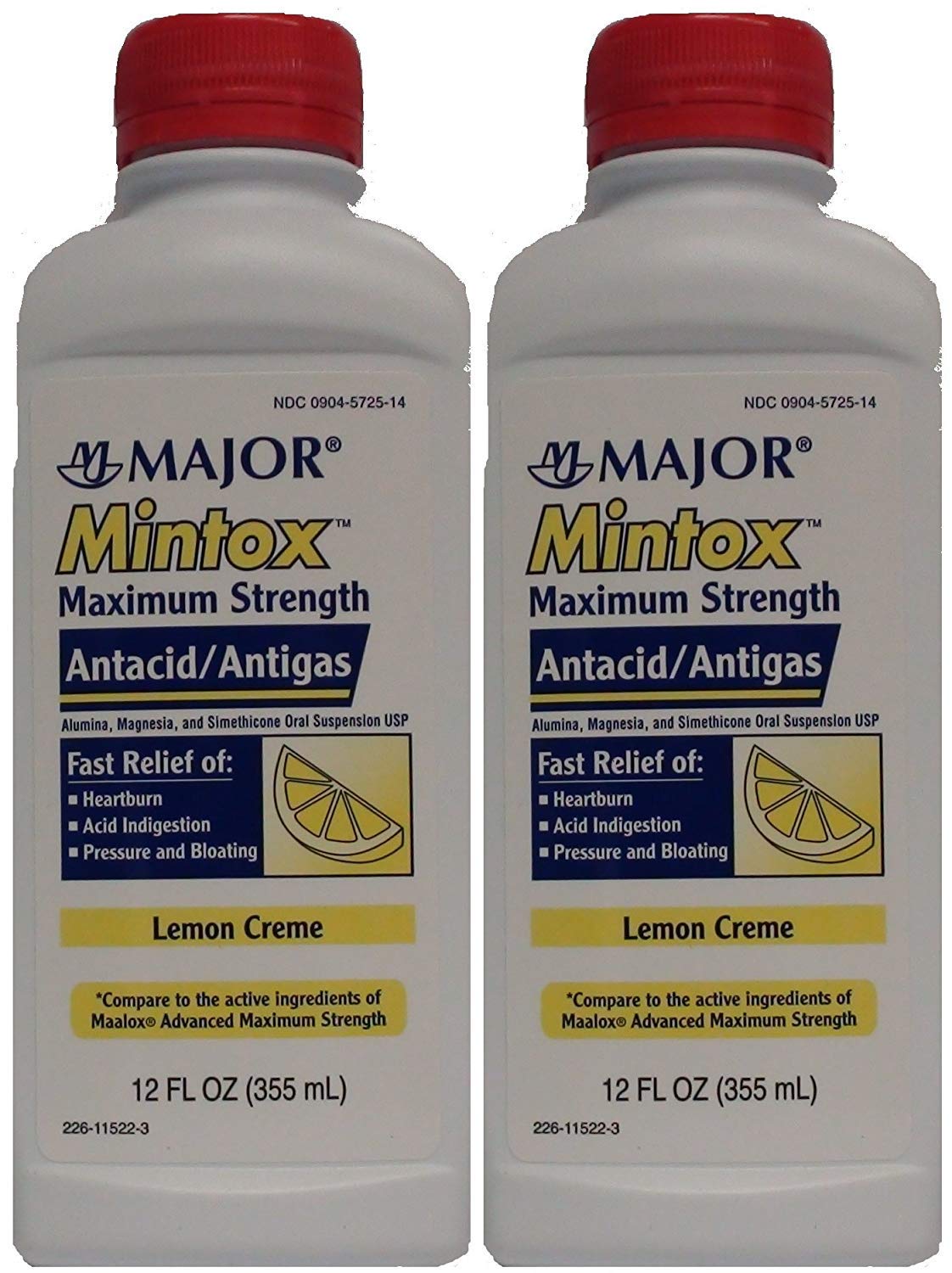 MAJOR Mintox relief-bouteille: soulagement rapide des brûlures et gaz.
