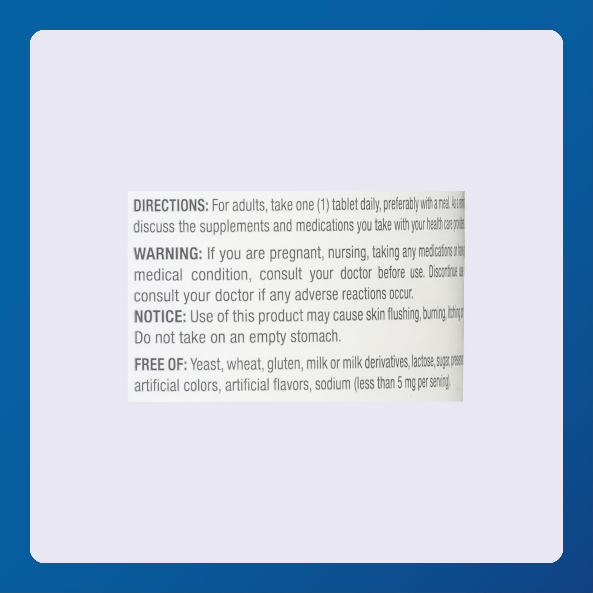 Major Niacine 500 mg: prise simple qui peut soutenir le quotidien.