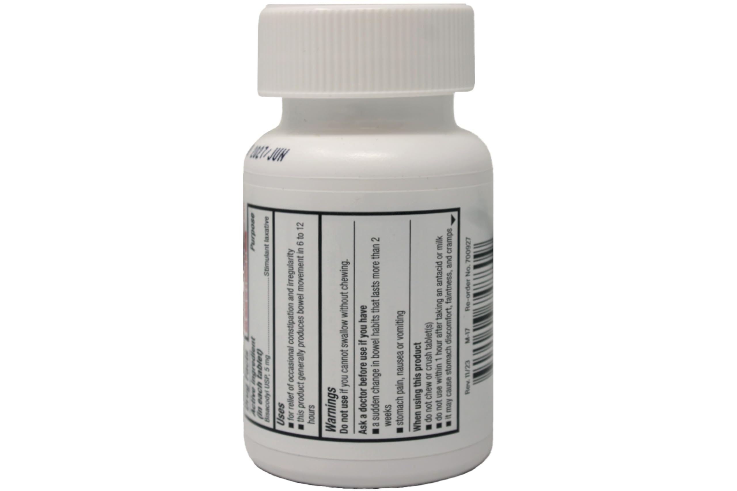 Major Pharmaceuticals Bisacodyl 5 mg - comprimés rectangulaires faciles à prendre
