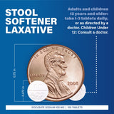 Major Pharmaceuticals Docusate Sodium 100 mg, bouteille présentée, accès rapide au traitement occasionnel.