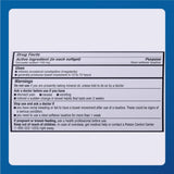 Major Pharmaceuticals Docusate Sodium 100 mg – étiquette sans colorant sur l’emballage