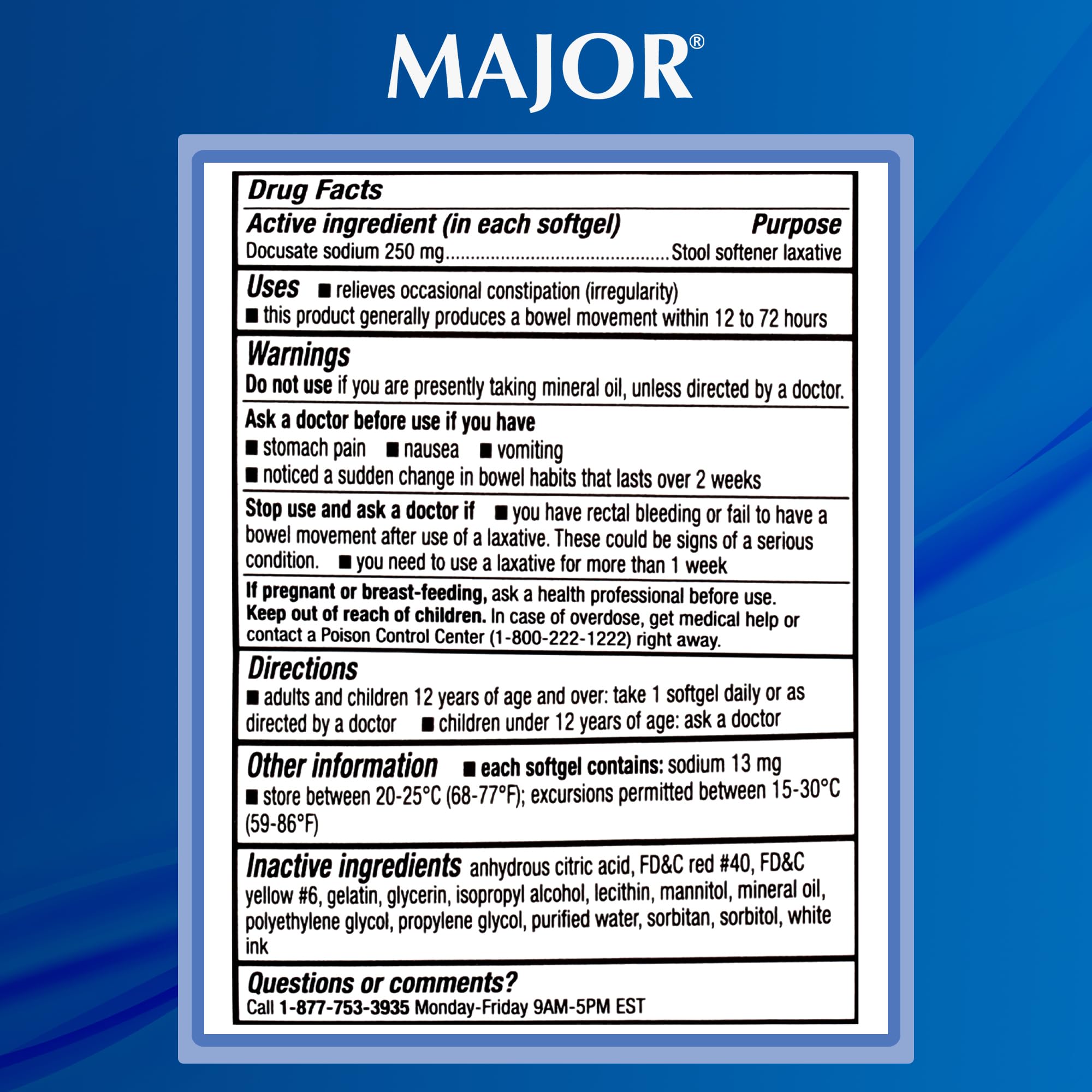 MAJOR Pharmaceutiques — gélules faciles à avaler et utilisation régulière recommandée.
