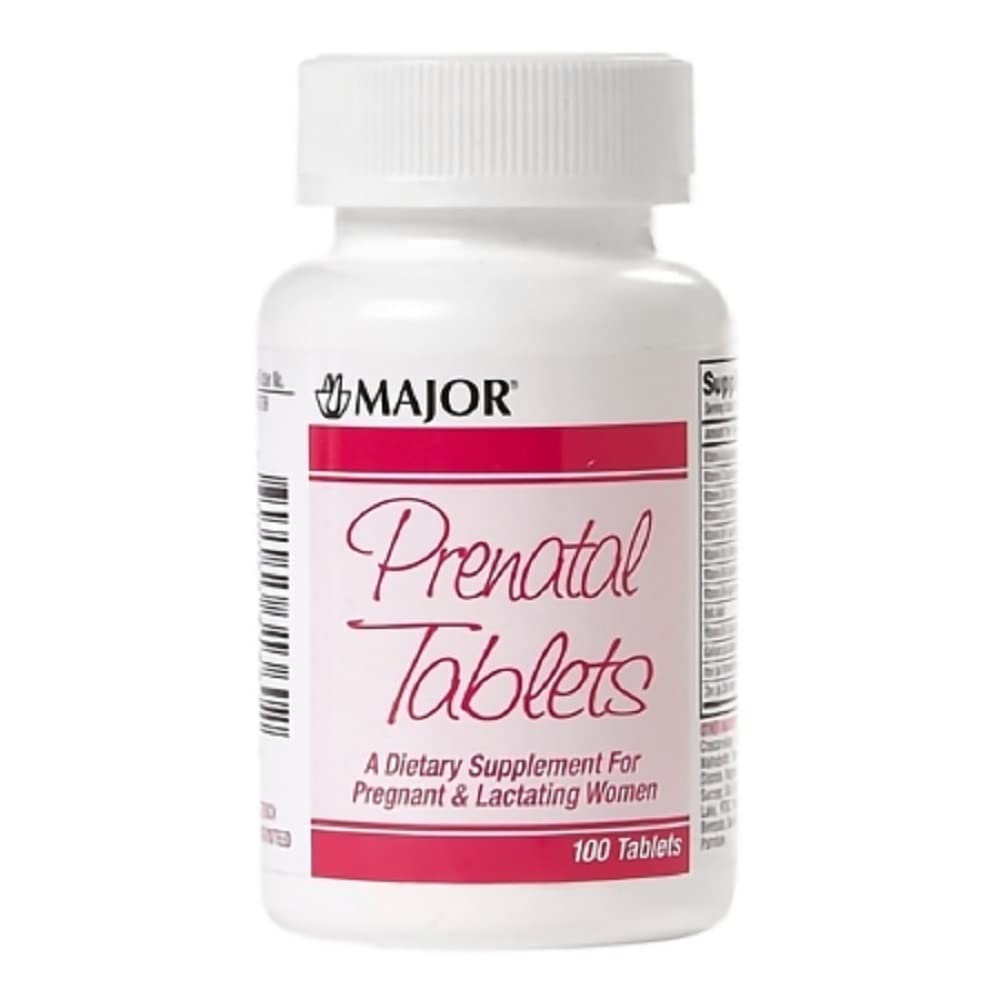 Major Prenatal TABS Acide ascorbique 100 mg, comprimés, soutien nutritionnel pendant la grossesse.