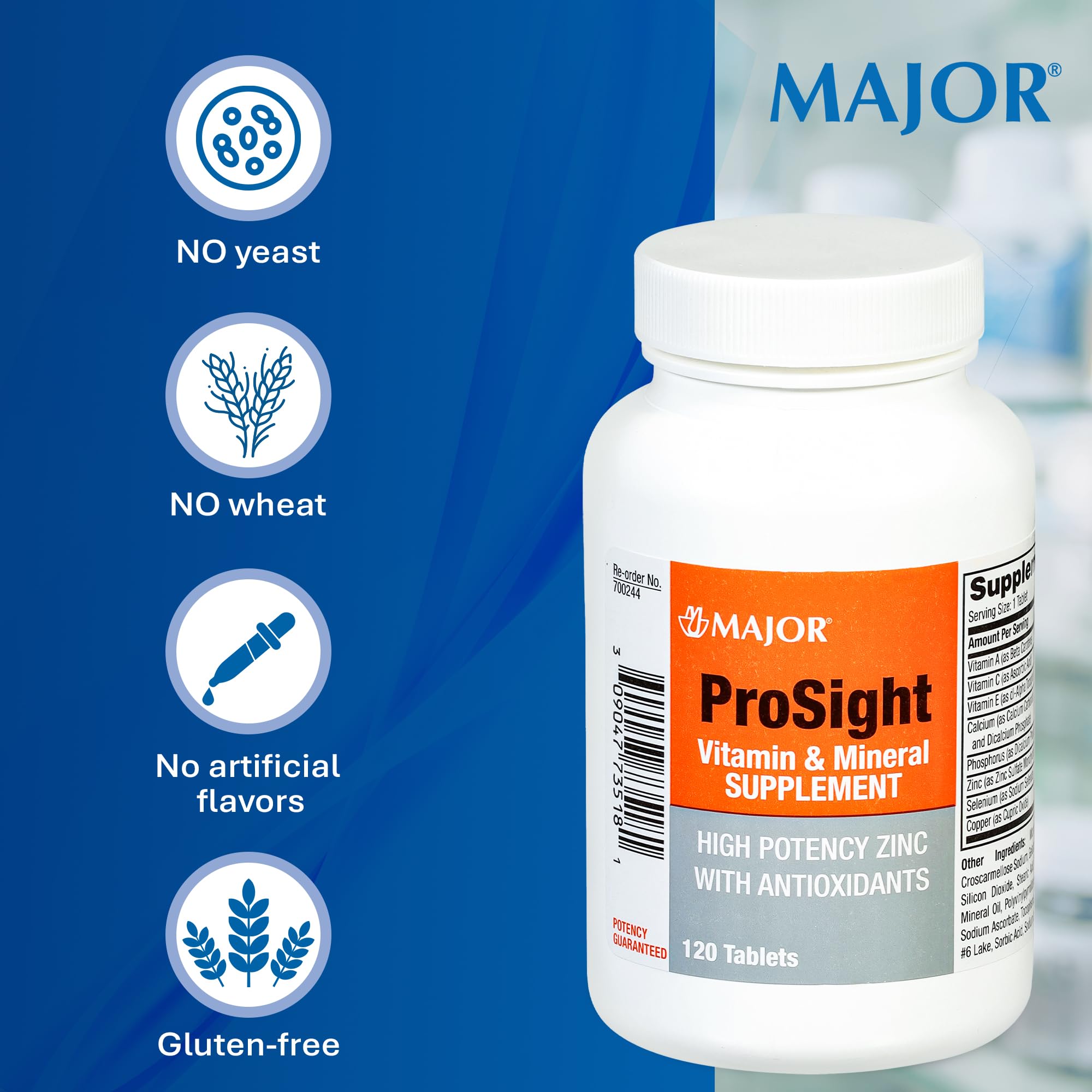 MAJOR ProSight - emballage de 120 comprimés, fournissant un usage sur plusieurs mois.