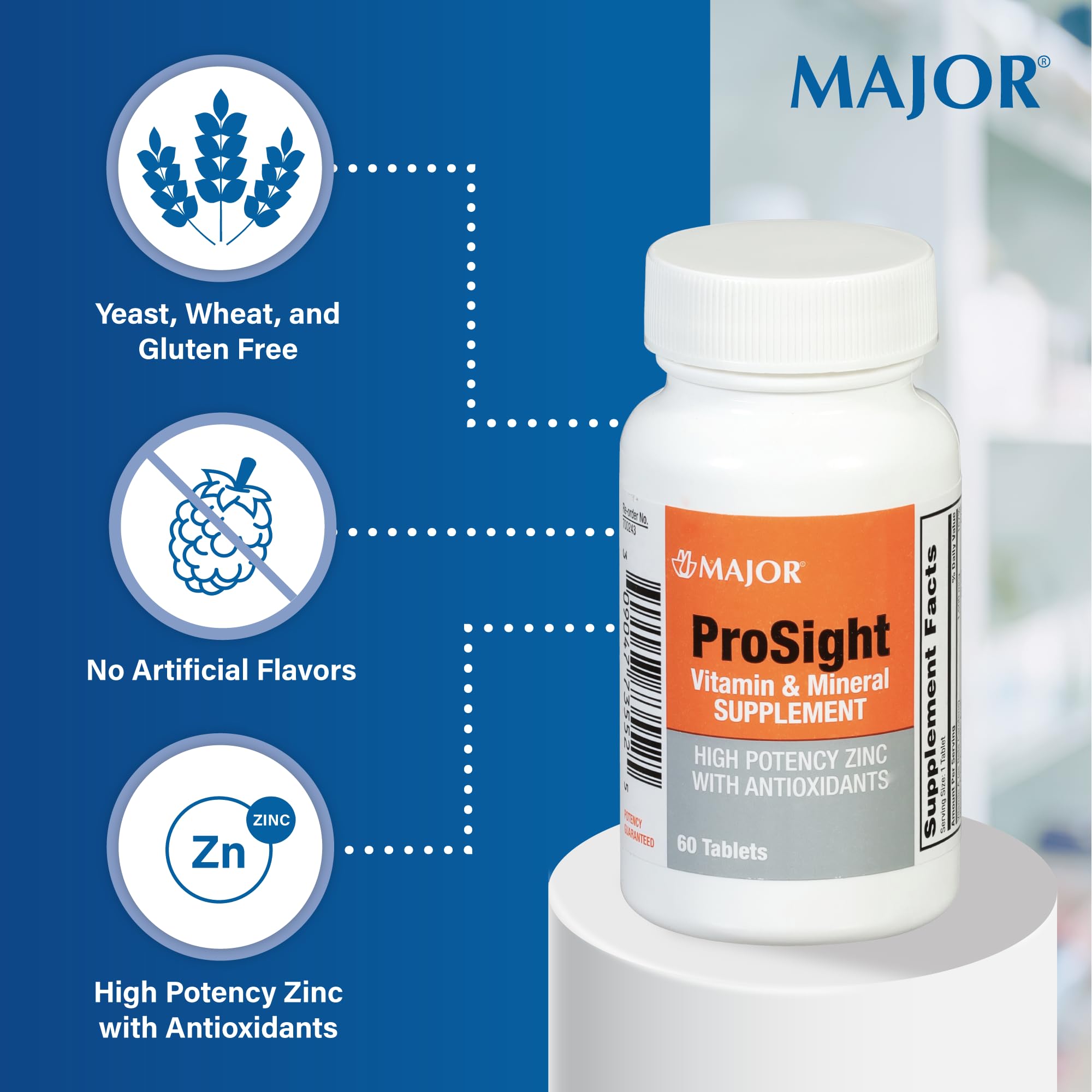 Vitamines A, C et E incluses dans MAJOR ProSight.