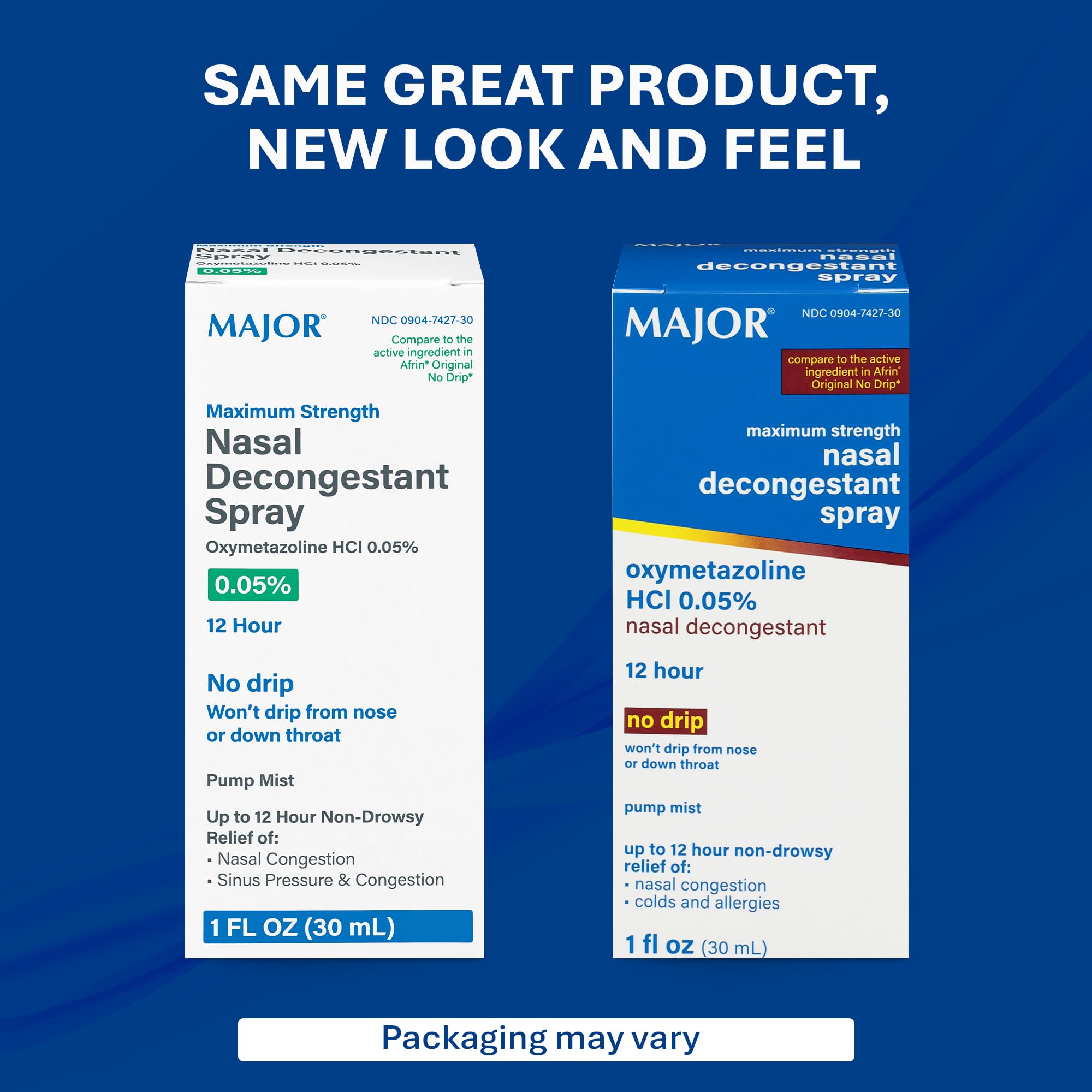 MAJOR Pulverisateur nasal sans somnolence pour un usage confortable.