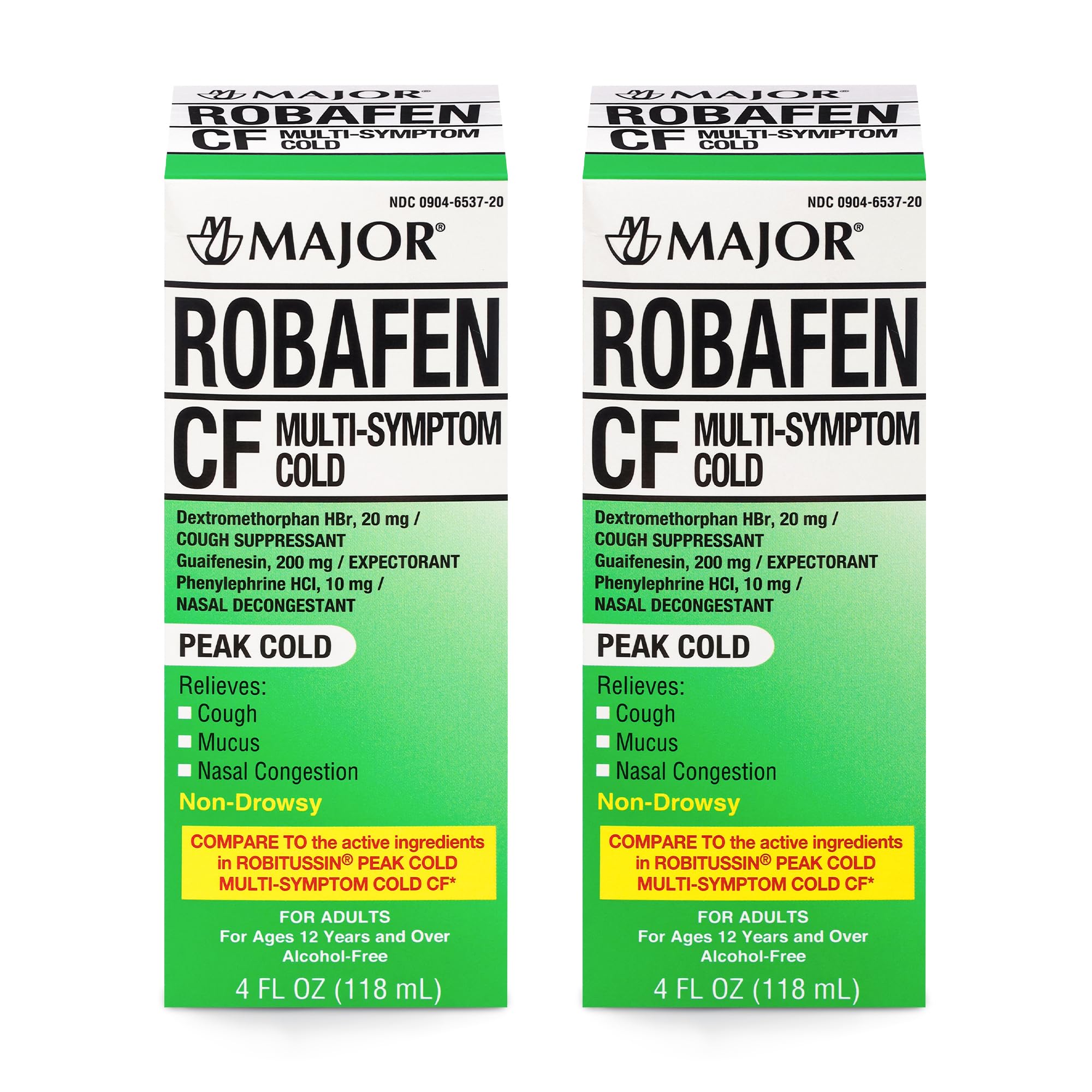 MAJOR Robafen CF - Bouteille 118 ml: soulagement pratique des symptômes du rhume.
