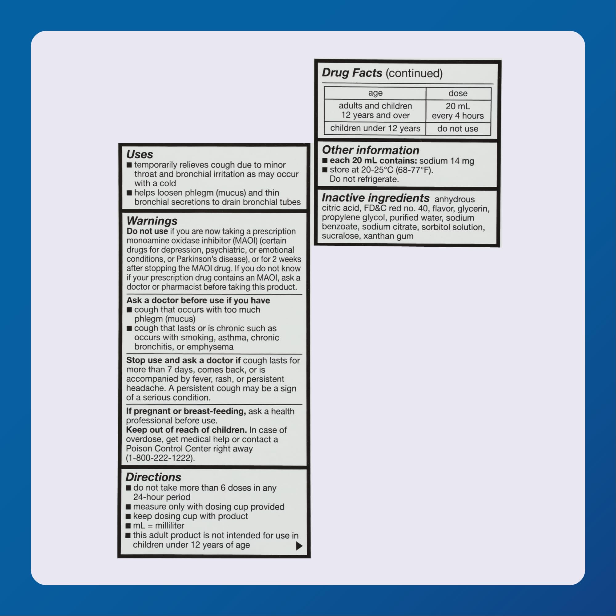 Consistance fluide MAJOR Robafen DM facilitant l’ingestion.