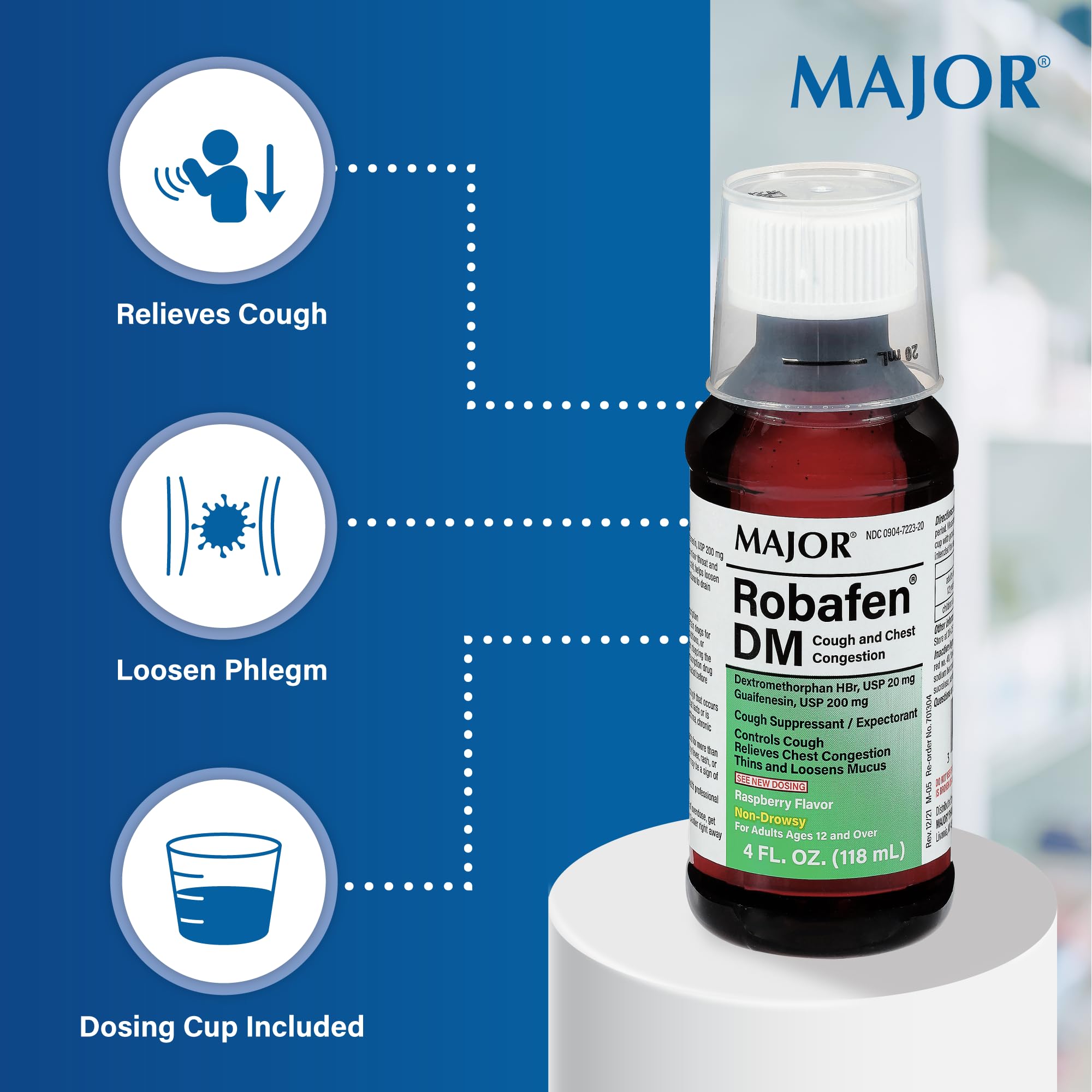 Doseur 20 ml MAJOR Robafen DM pour dosage précis.