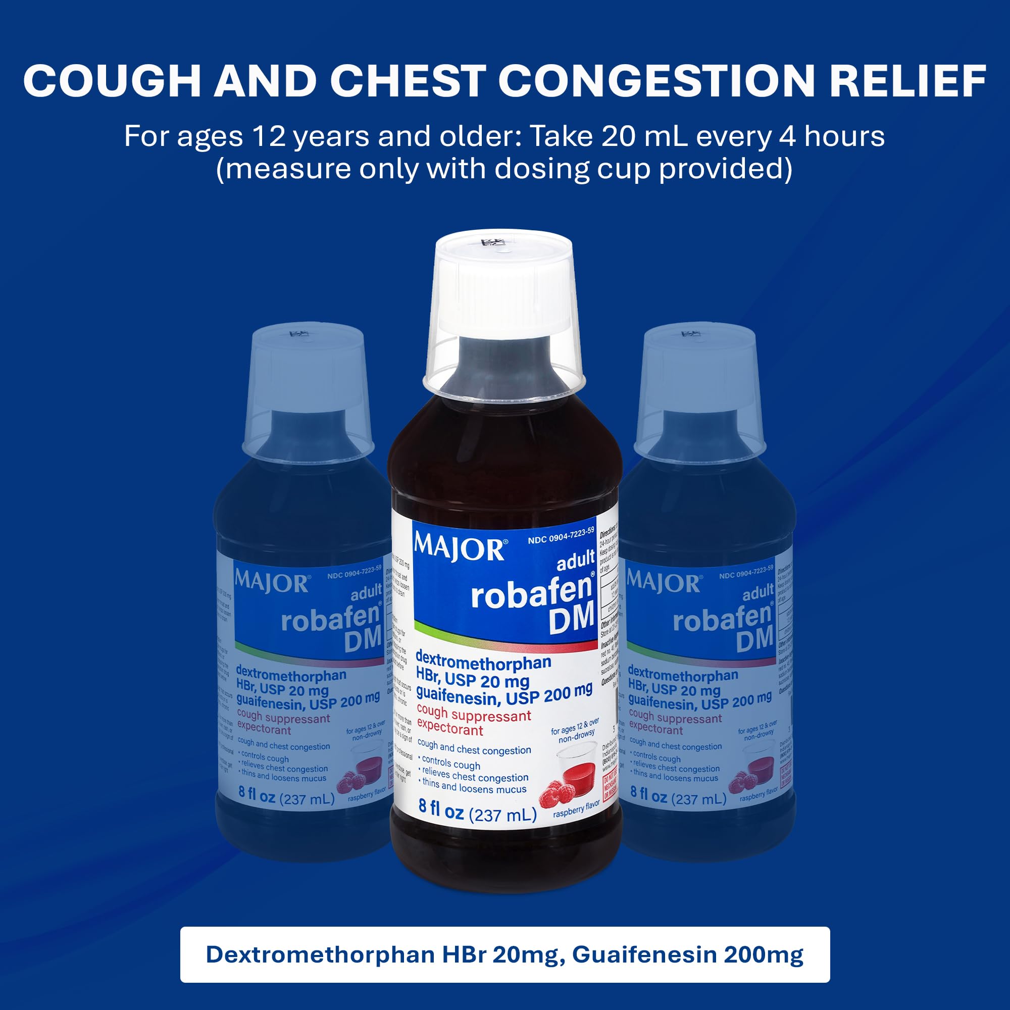 Major Robafen DM Framboise — Gobelet doseur inclus, dosage précis pour chaque prise.