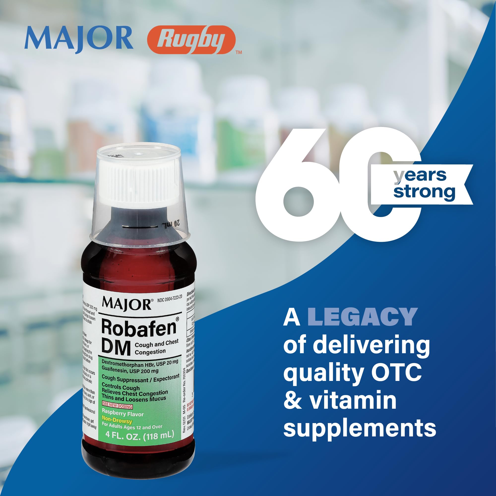 Utilisation adultes MAJOR Robafen DM pour soulagement ponctuel.