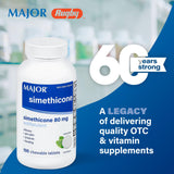 MAJOR Siméthicone – comprimés à croquer 80 mg pour un confort digestif rapide.