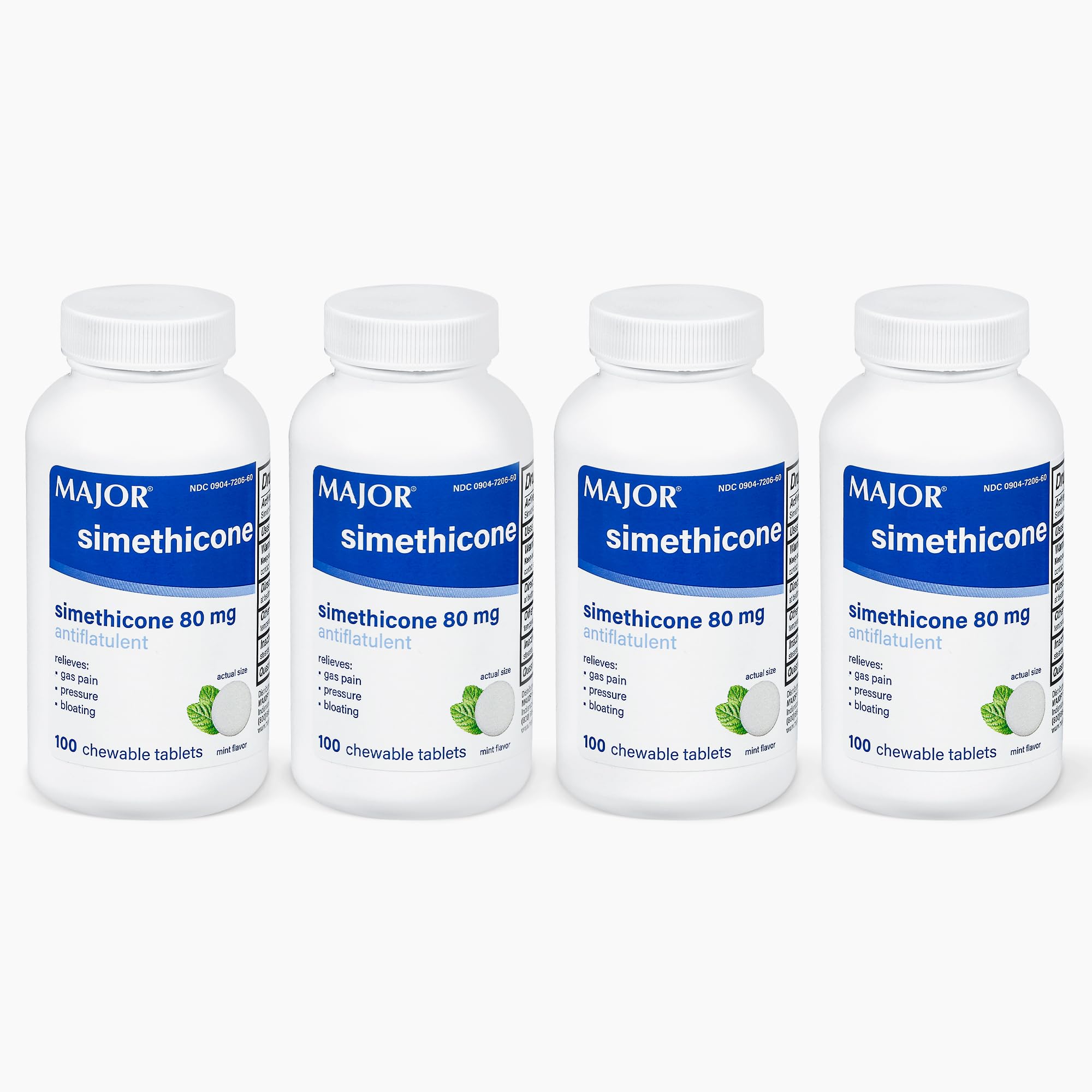 MAJOR Simethicone – emballage comprimés à mâcher, pratique pour le confort digestif.