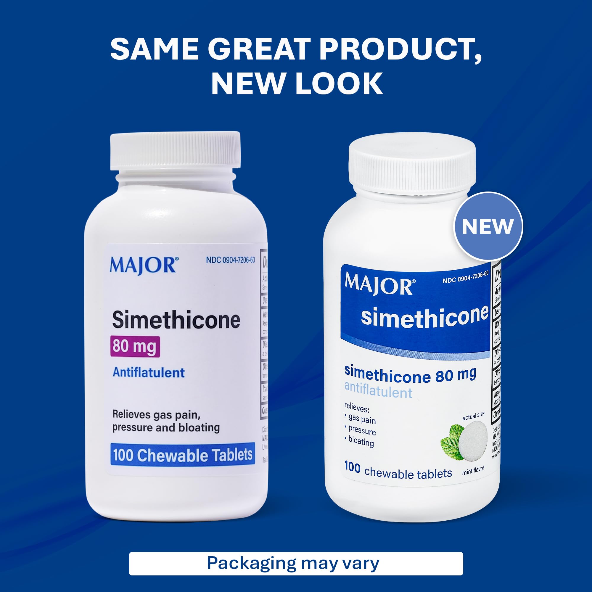 MAJOR Simethicone – prise après les repas pour gaz et ballonnements