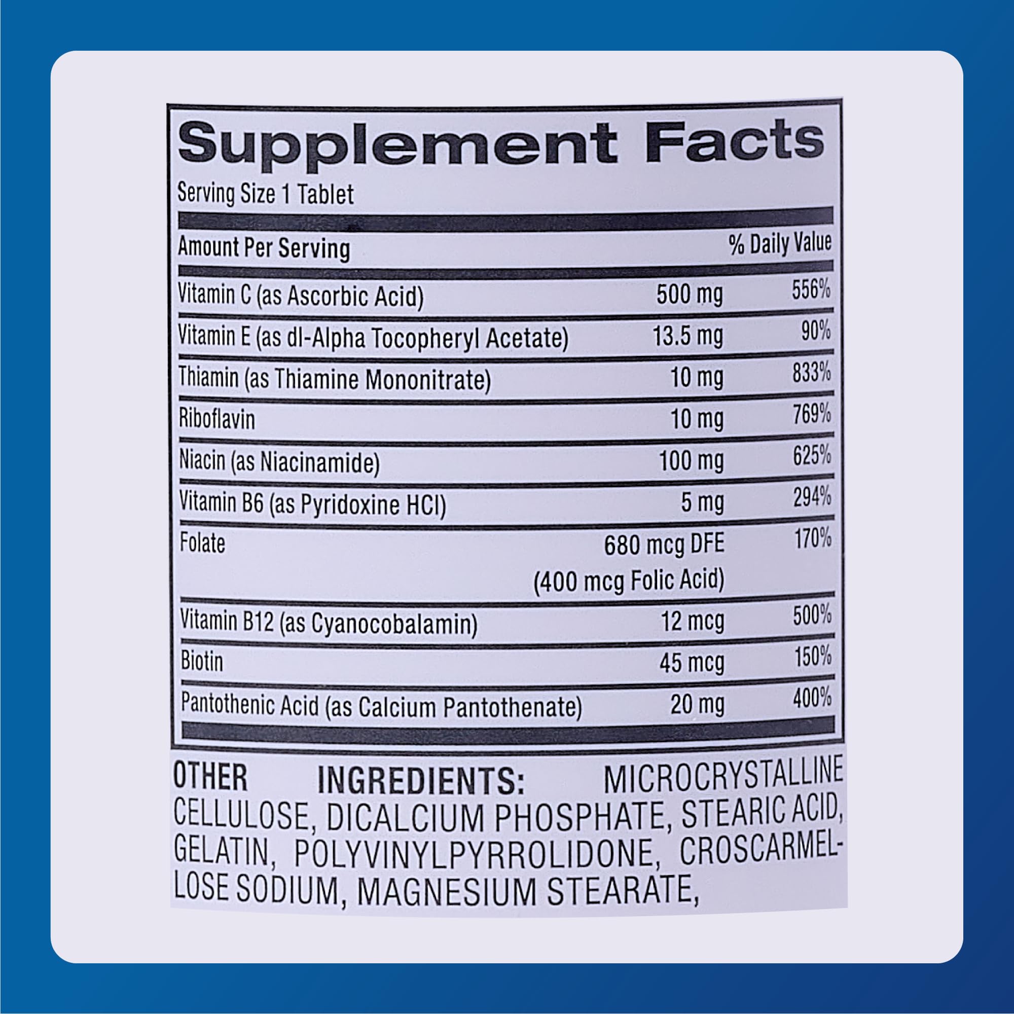 MAJOR Stress Formula – étiquette lisible, informations claires sur le produit