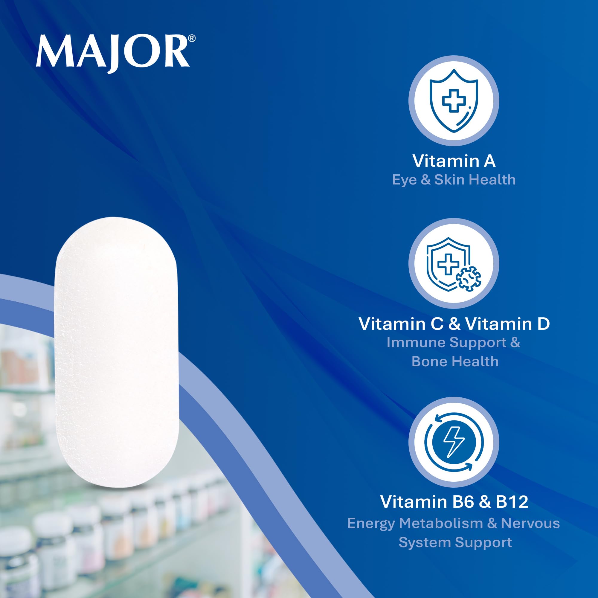 MAJOR Tab-A-Vite : flacon 1000 comprimés, solution économique pour la nutrition.