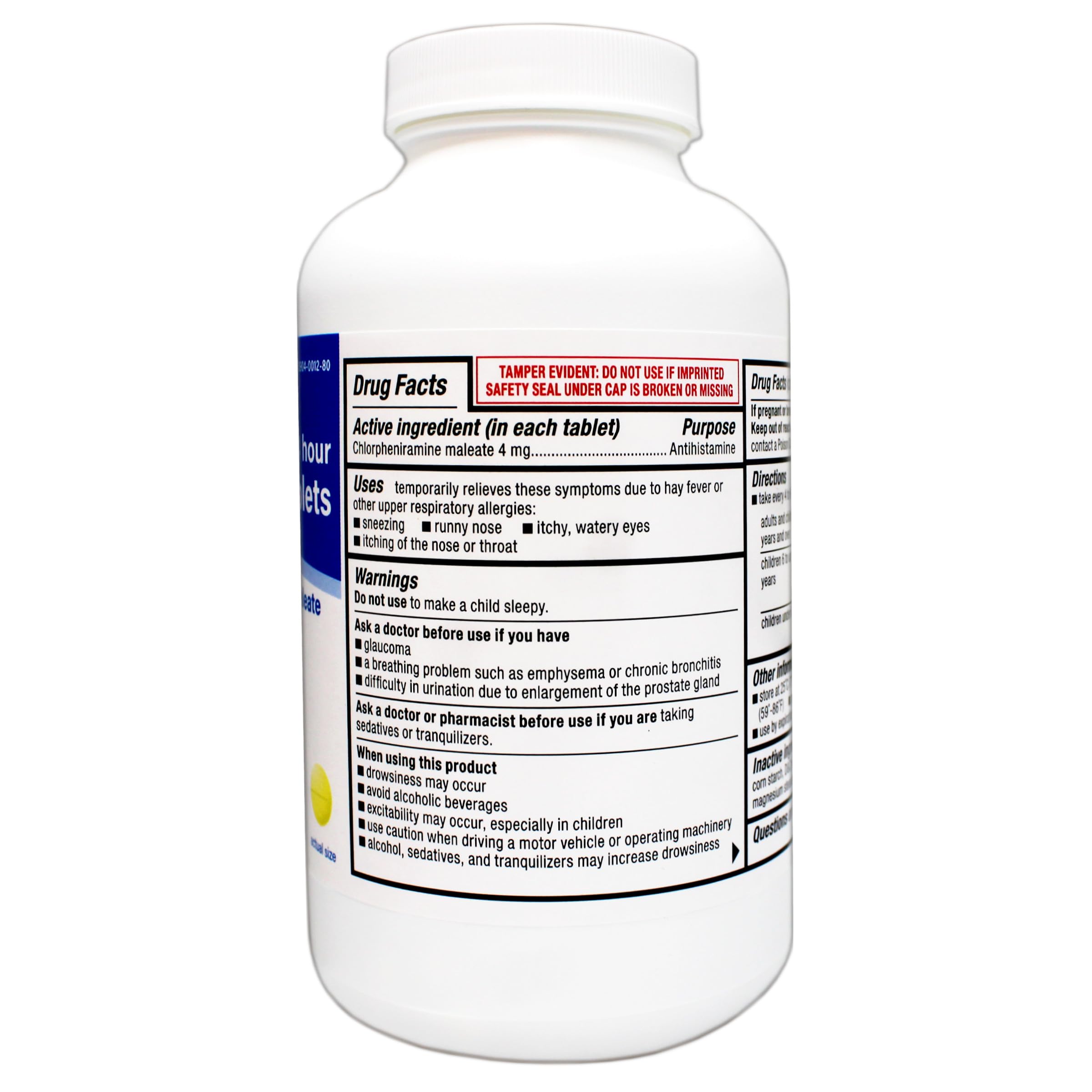 Major tablettes allergy tablettes 4 mg: dosage clair et facile à prendre.