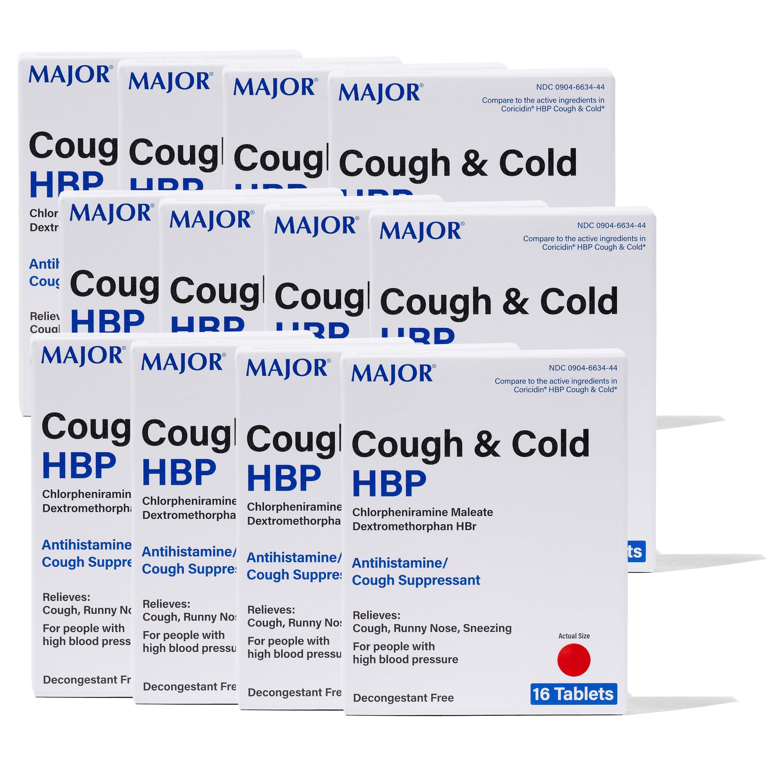 MAJOR Toux et Rhume HBP comprimés en bouteille, solution pratique pour les symptômes