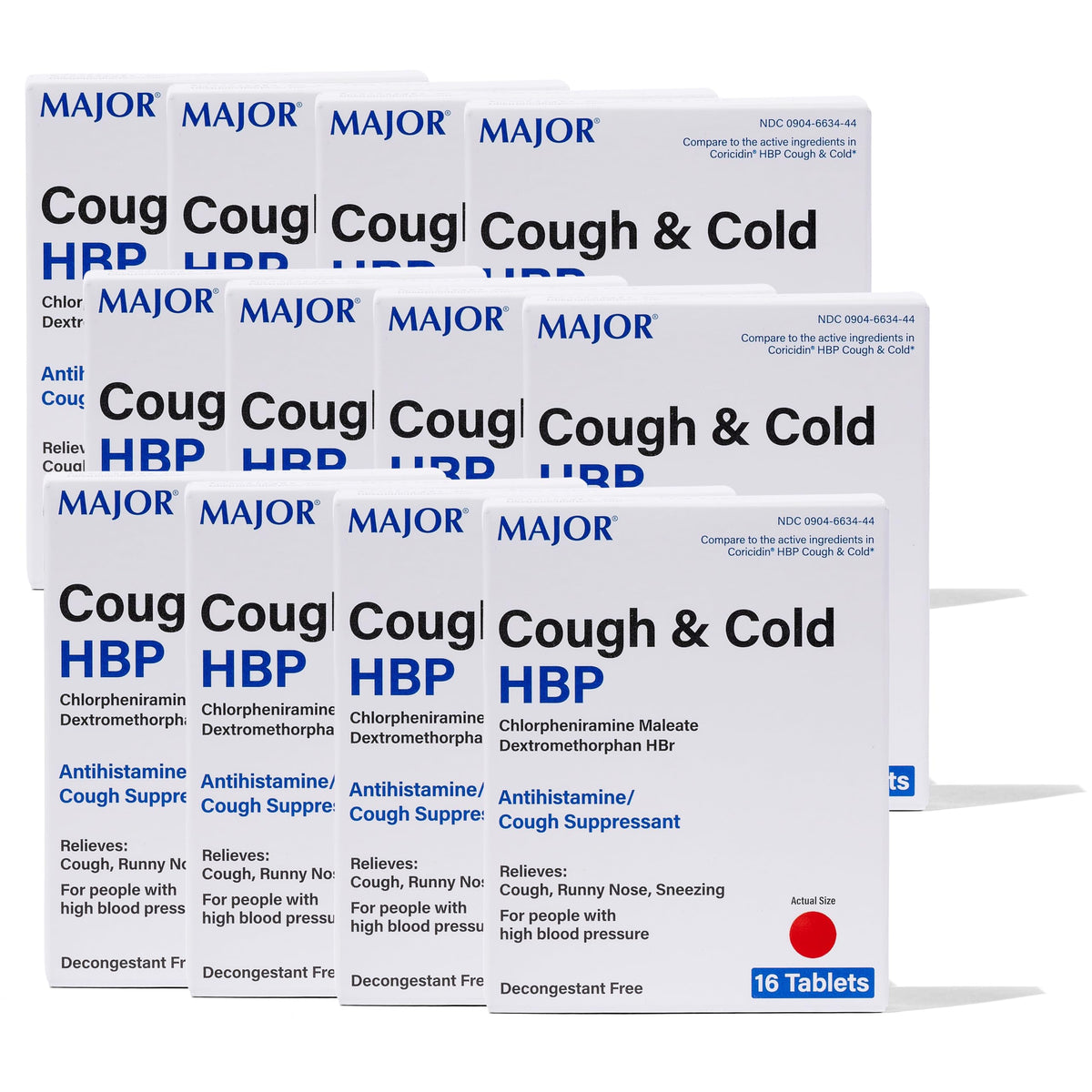 MAJOR Toux et Rhume HBP comprimés en bouteille, solution pratique pour les symptômes