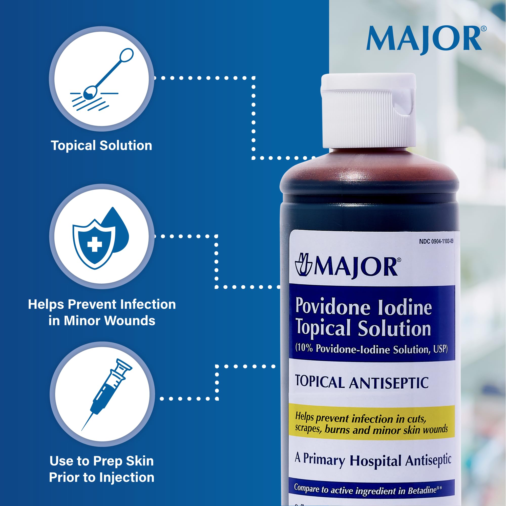 MAJOR - usage-brulures, routine rapide pour les soins cutanes mineurs.