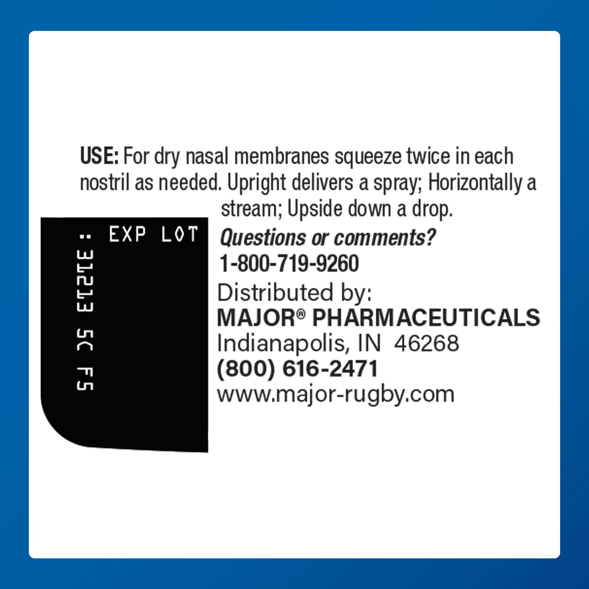 MAJOR usage-confort-eau-de-mer utile lors d’allergies et rhumes.