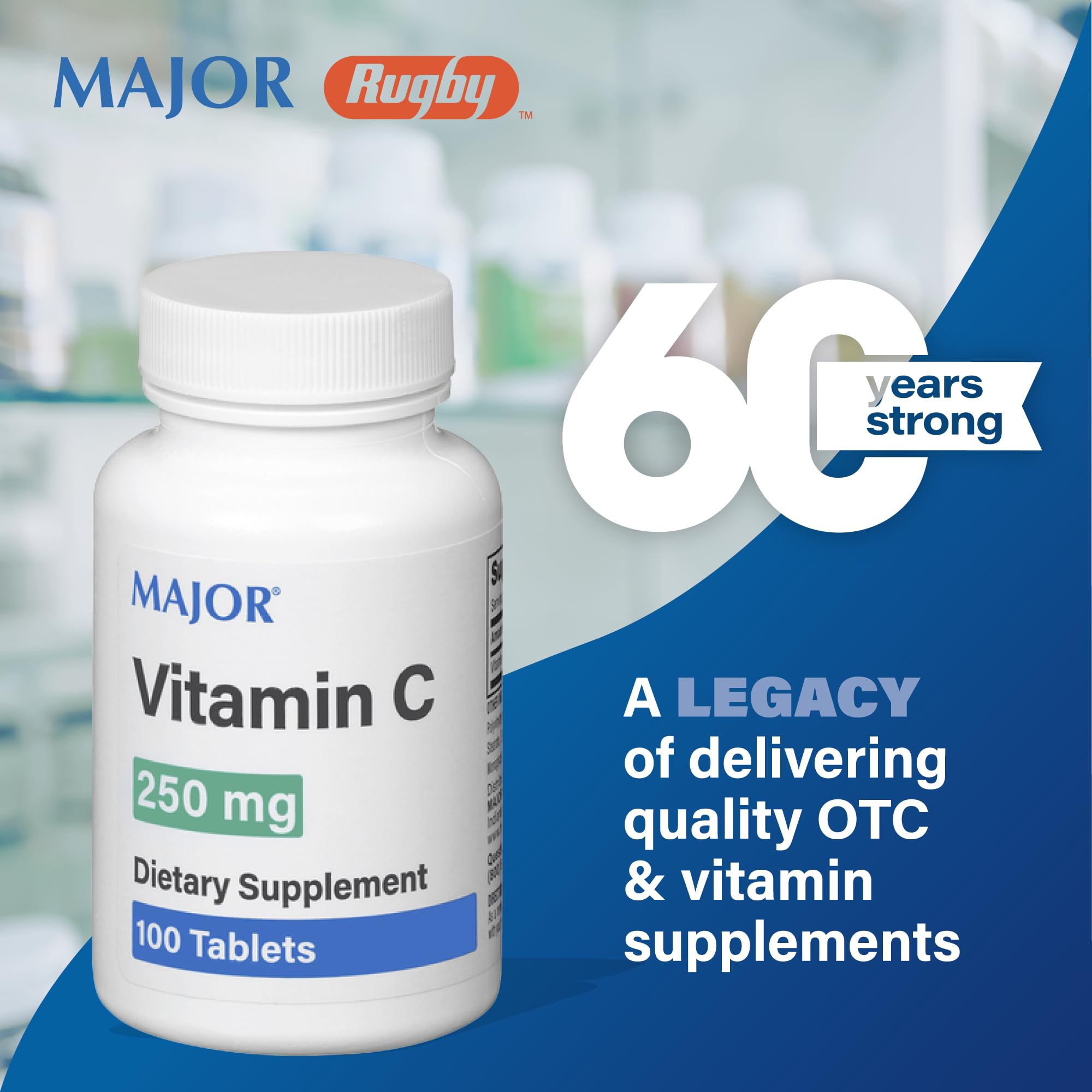 Boîte MAJOR Vitamin C 250 mg présentée pour l usage quotidien.