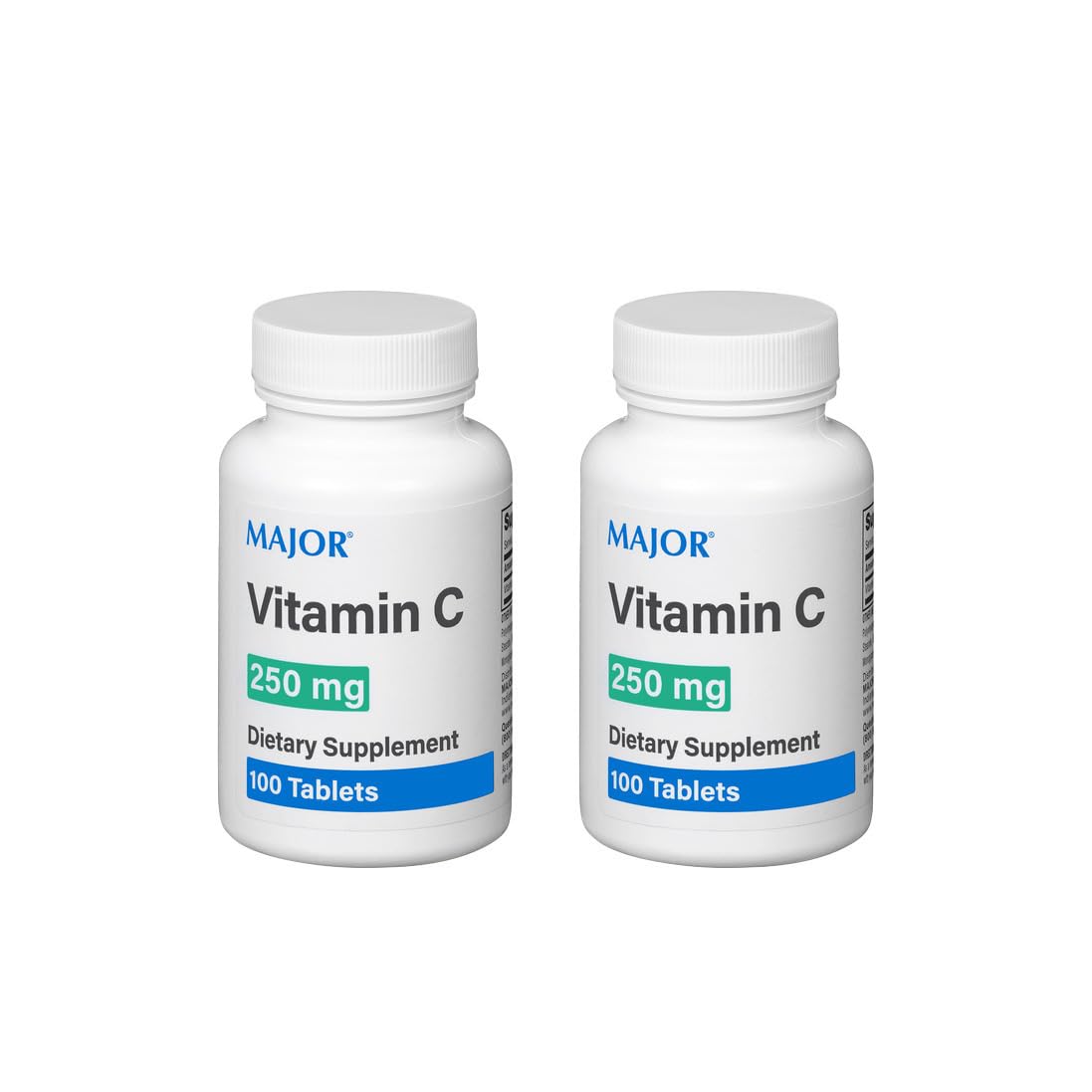 MAJOR Vitamin C 250 mg : bouteille visible, consommation quotidienne pratique.