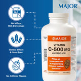 MAJOR vitamine C-500: boîte ouverte montrant les tablettes faciles à prendre.