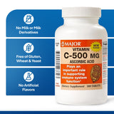 Nouvelle formule MAJOR vitamine C 500 mg, étiquette claire