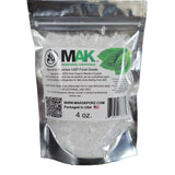 MAK Cristaux de menthol dans bouteille, arôme frais et utilisation aromathérapique.