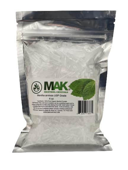 Cristaux MAK pour soins cosmétiques maison, parfum frais et apaisant.