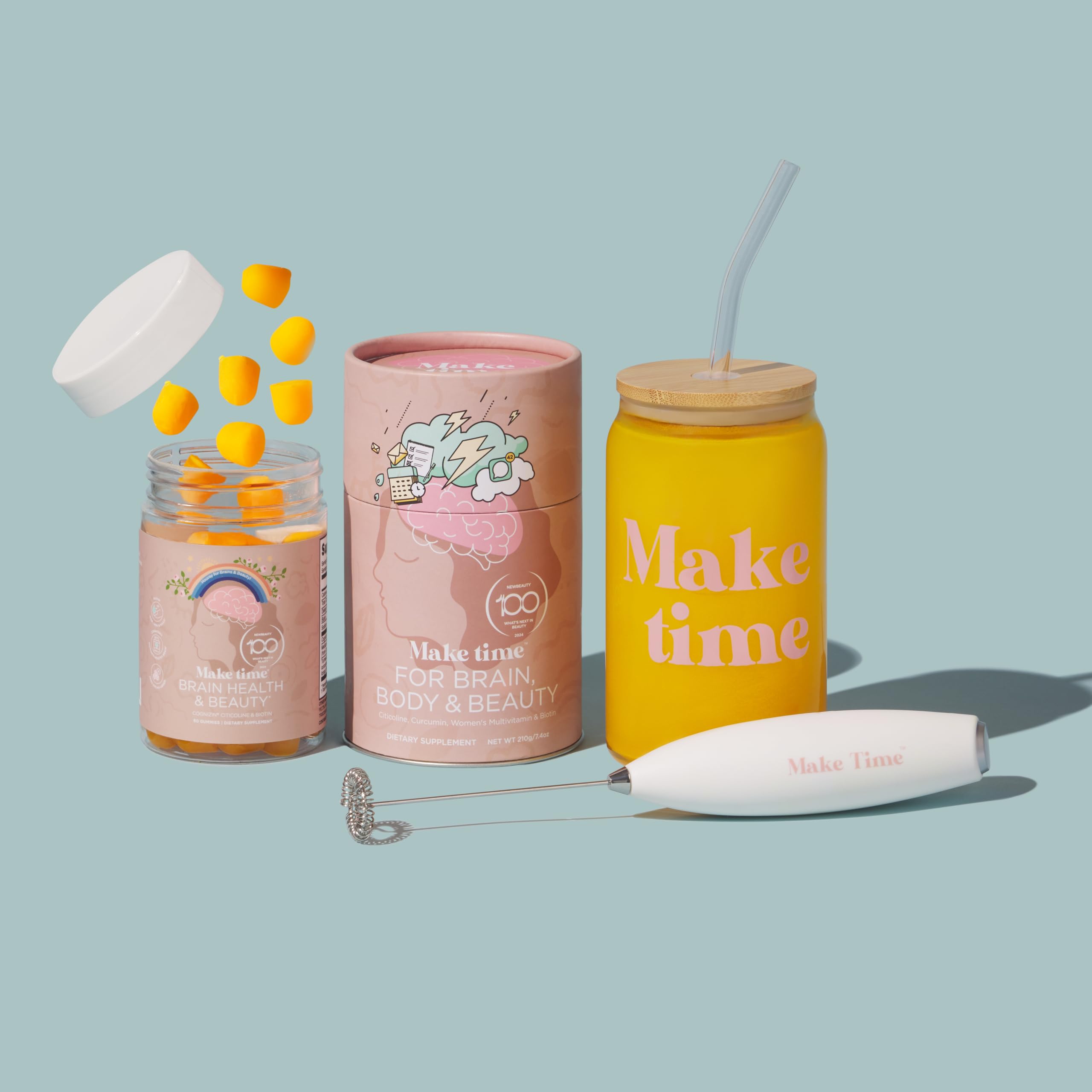 Gommes MAKE TIME Cognizin et biotine pour cheveux et peau.