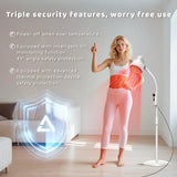 Makemate lampe infrarouge montre la synergie lumière et chaleur pour le confort.