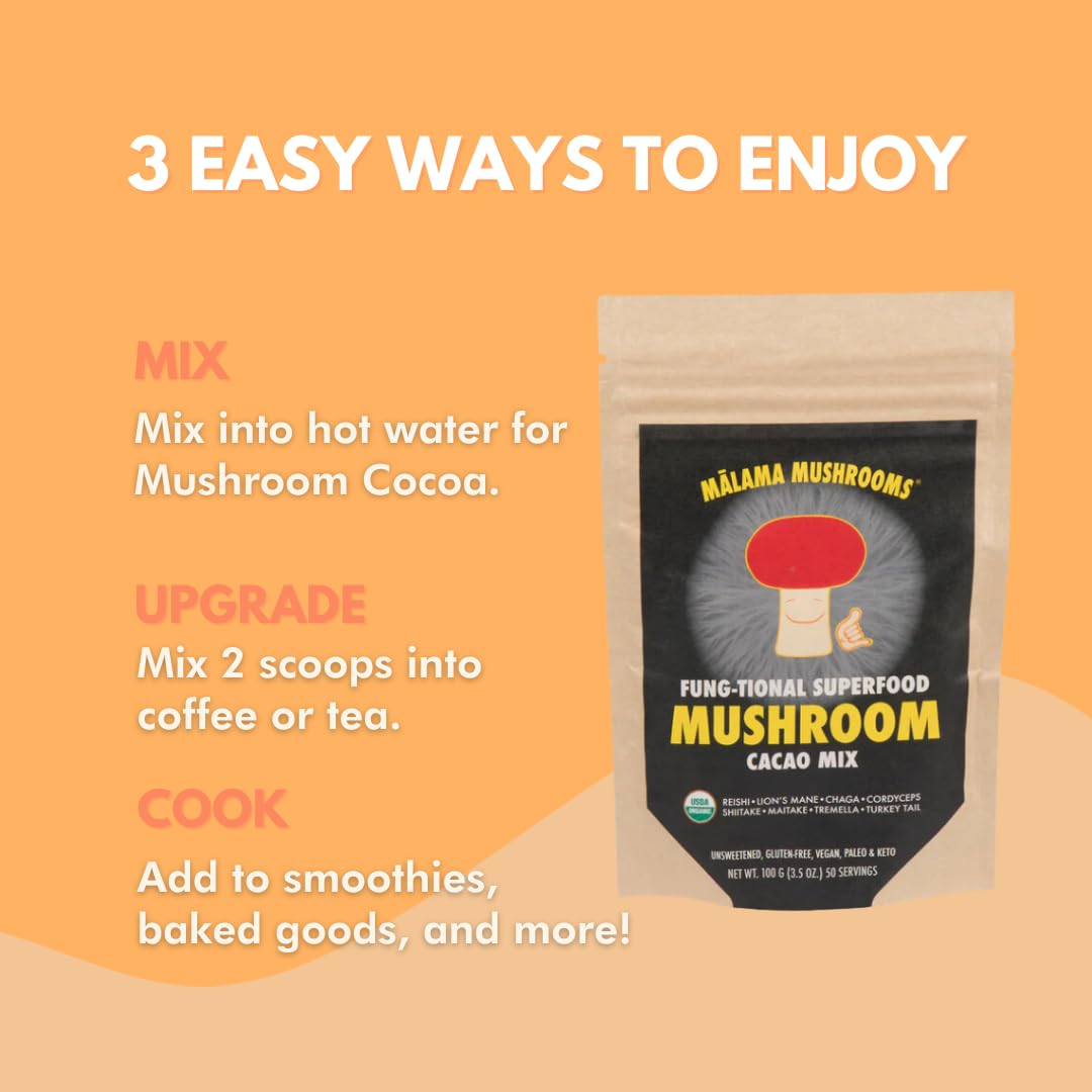 Utilisations Malama Mushrooms: smoothies et bols petit-déjeuner.