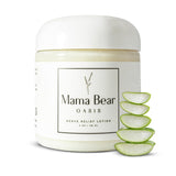 Mama Bear Oasis Lotion – bouteille-soulagement-pieds, confort rapide pour pieds fatigués.