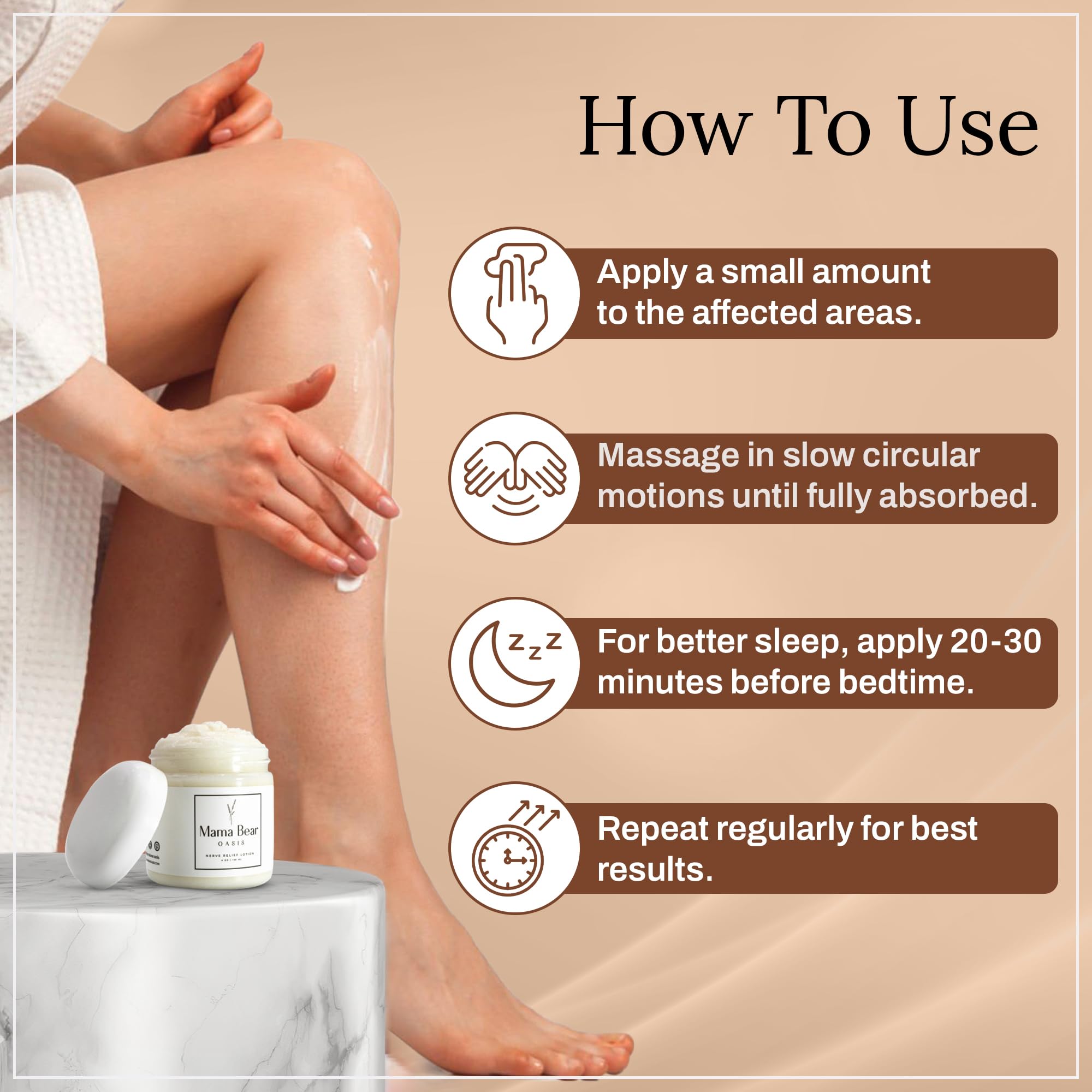 Mama Bear Oasis Lotion – ingrédients-arnica, soin naturel pour la peau.
