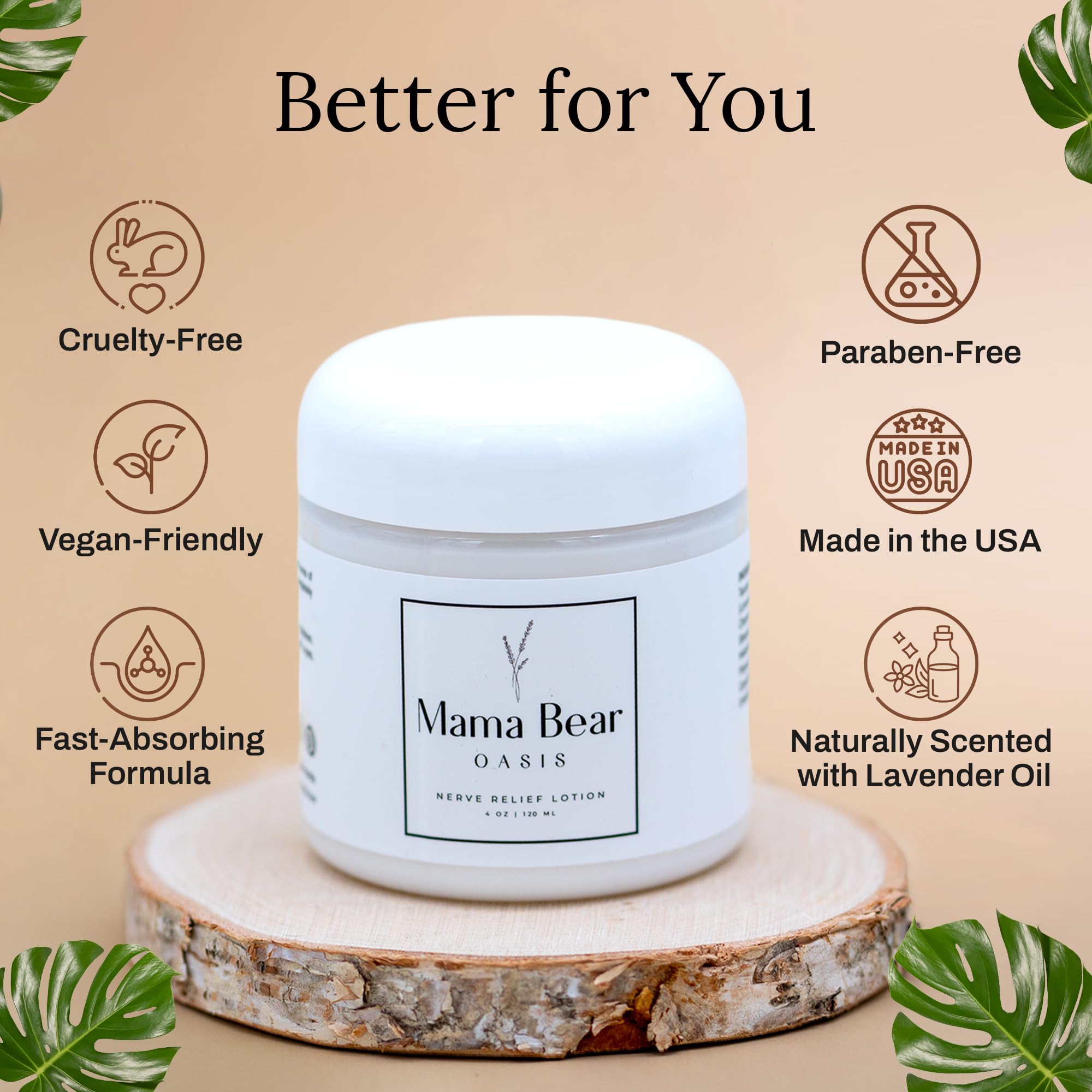 Mama Bear Oasis Lotion – menthol-frais, sensation de fraîcheur immédiate.