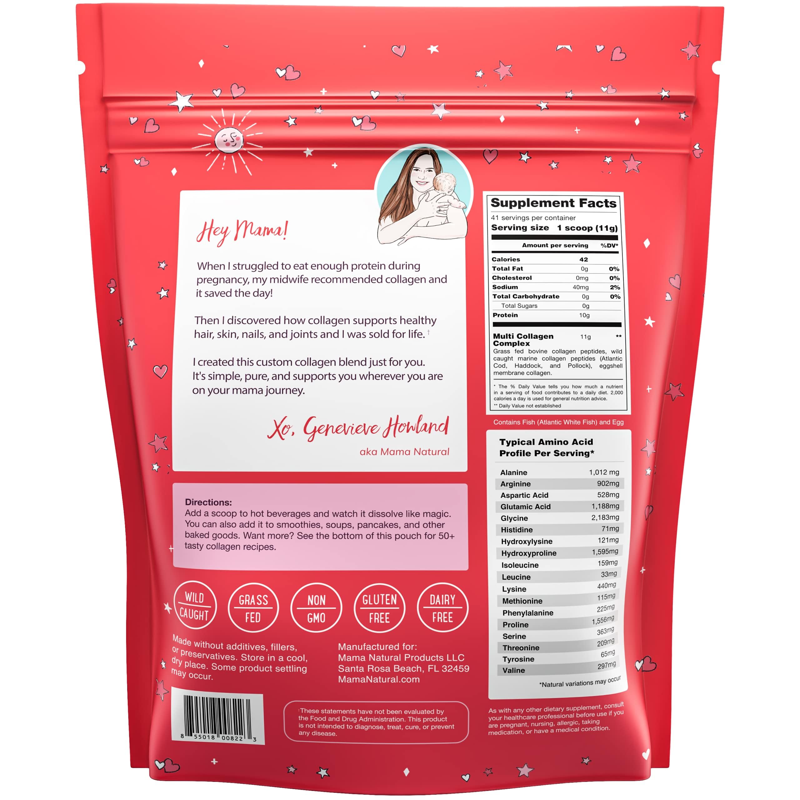 Usage quotidien simple et discret avec Mama Natural Multi-Collagene.
