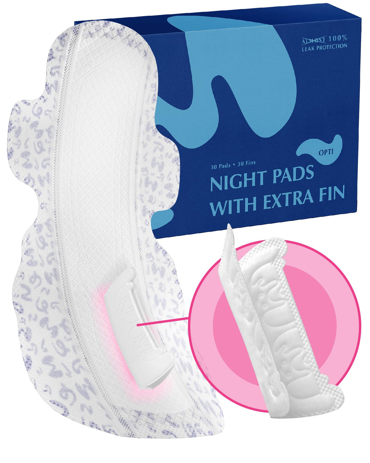 MAMARISSA serviette hygiénique nocturne à ailes Taille4 OptiPad, protection fiable.