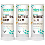 Mambino Organics baume apaisant tout-en-un, soulagement rapide pour peaux irritées.