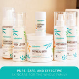 Poudre bain avoine Mambino Organics bebe nouveau-ne, sécurité et confort.