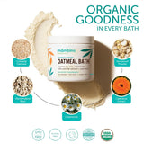 Poudre bain avoine Mambino Organics avec calendula, soin naturel pour tout le corps.
