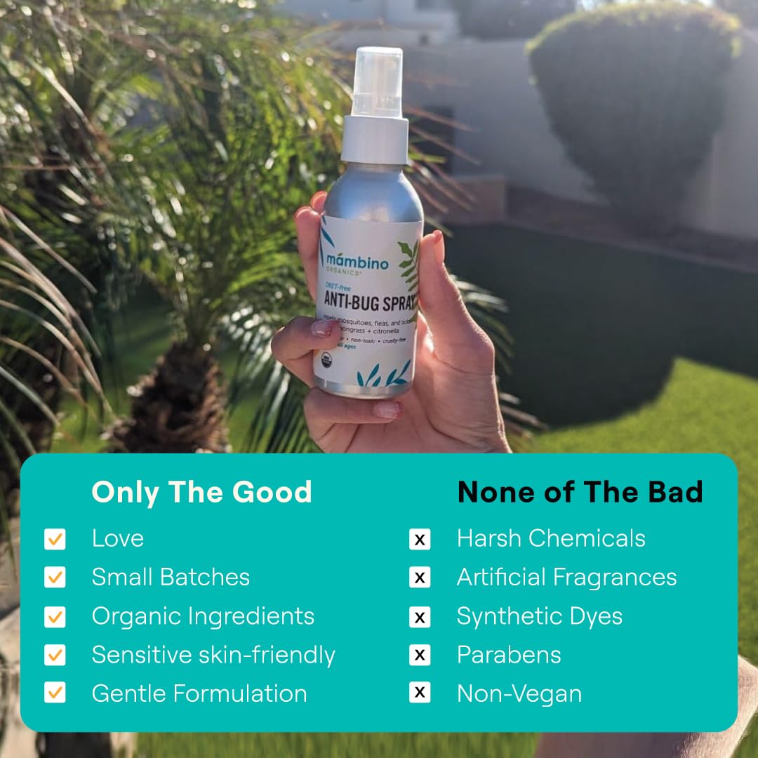 Spray sans DEET de Mambino Organics, sécurité pour toute la famille.