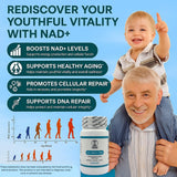 Mana Nutrition NAD+ Complex – Ingrédients clés niacine et vitamine C pour le métabolisme potentiel.